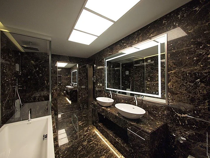 Hotel Gallia Milano - rivestimenti in pietra naturale Rigo Marmi